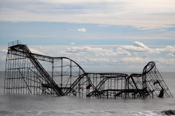 A Seaside Heights roller coaster, demolished by Sandy.